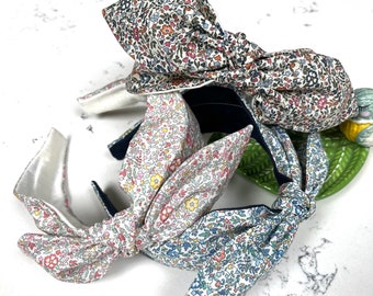 Liberty London Fabric Bow Headband: Tana Lawn Cotton Alice Band