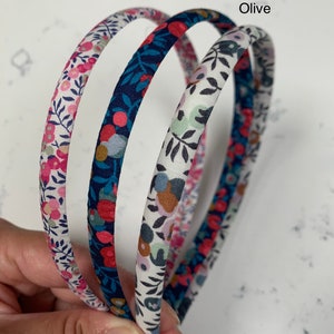 Liberty Stylish Thin Alice fabric headband, Floral Paisley Printed head band for women girls kids headband hair accessory image 5