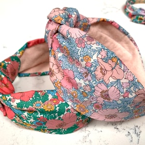 Liberty London Fabric Headband: Floral Top Knot Alice Band