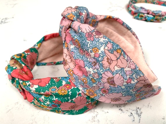 Liberty London Fabric Headband: Floral Top Knot Alice Band