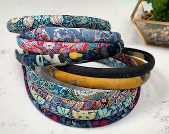 Liberty Stylish Thin Alice fabric headband, Floral Paisley Printed head band for women girls kids headband hair accessory