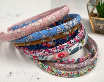 Liberty Stylish Thin Alice fabric headband, Floral Paisley Printed head band for women girls kids headband hair accessory