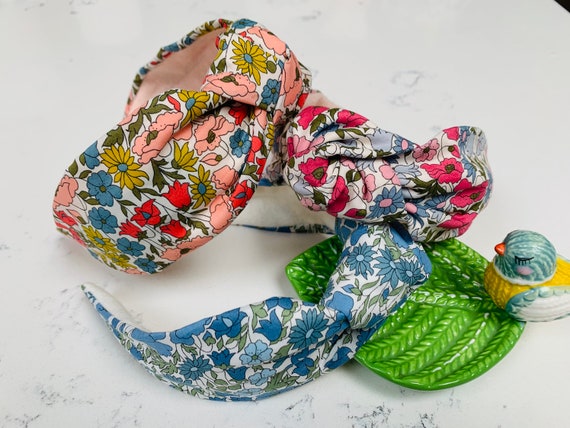 Liberty London Fabric Headband: Floral Top Knot Alice Band  display picture 3