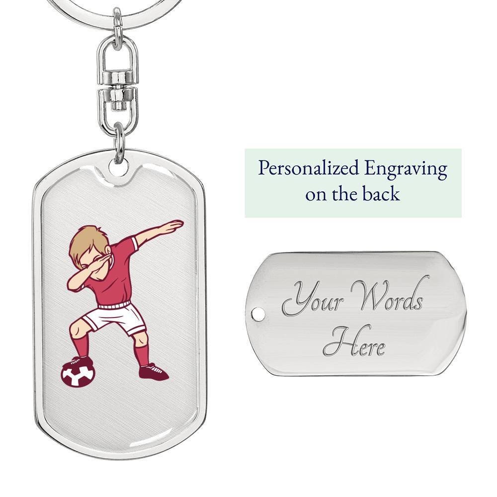 Personalized Football Tag with Optional Engraving Gift Soccer Etsy