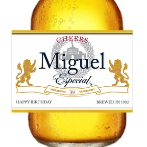 Custom Modelo Beer Labels - Printed and Shipped Waterproof Vinyl Labels - Birthday Beer Labels - Adult Birthday Gift Ideas - FREE SHIPPING