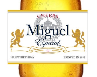 Custom Modelo Beer Labels - Printed and Shipped Waterproof Vinyl Labels - Birthday Beer Labels - Adult Birthday Gift Ideas - FREE SHIPPING