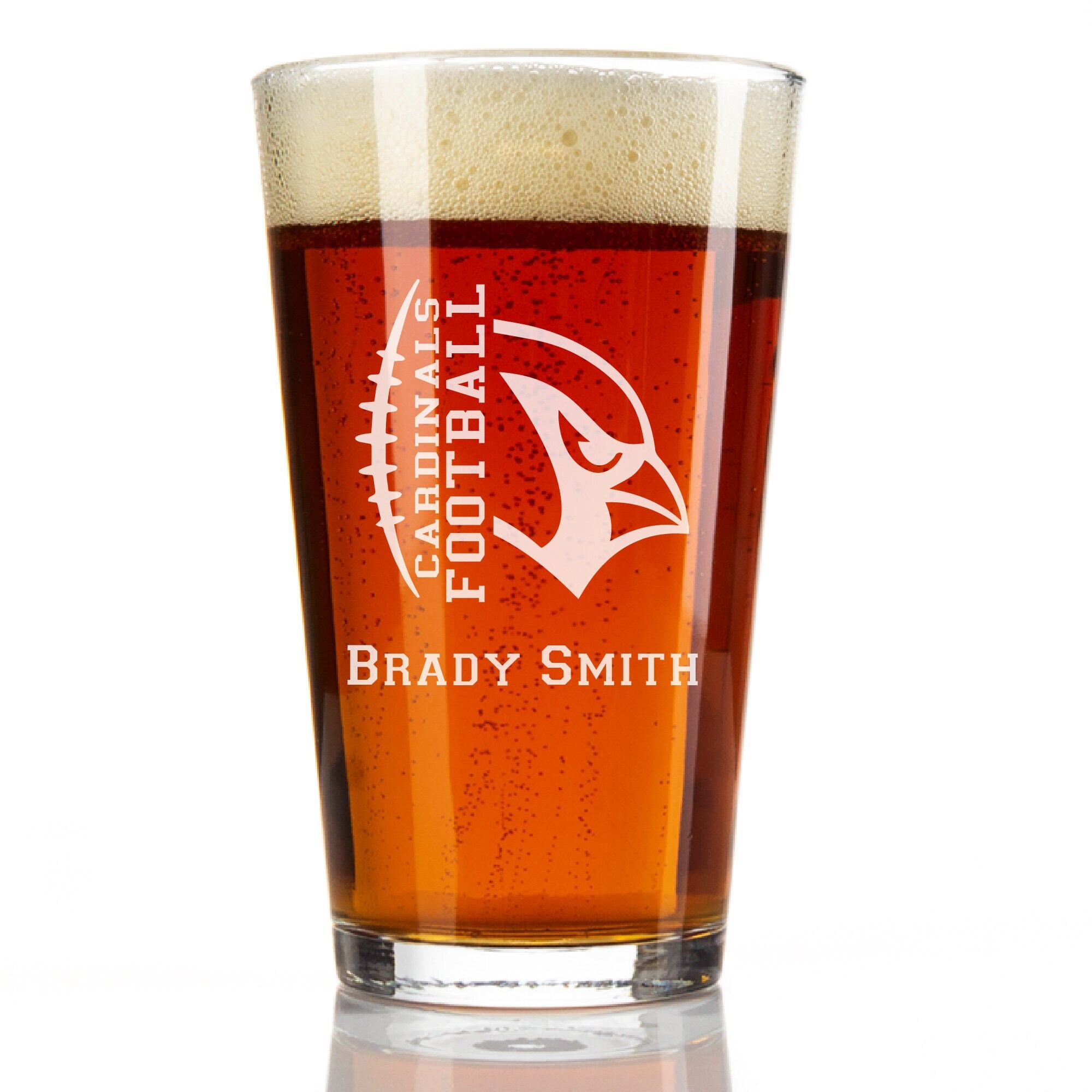 Personalized 16oz Sports Pint Glass Football Pint Glass Etsy UK