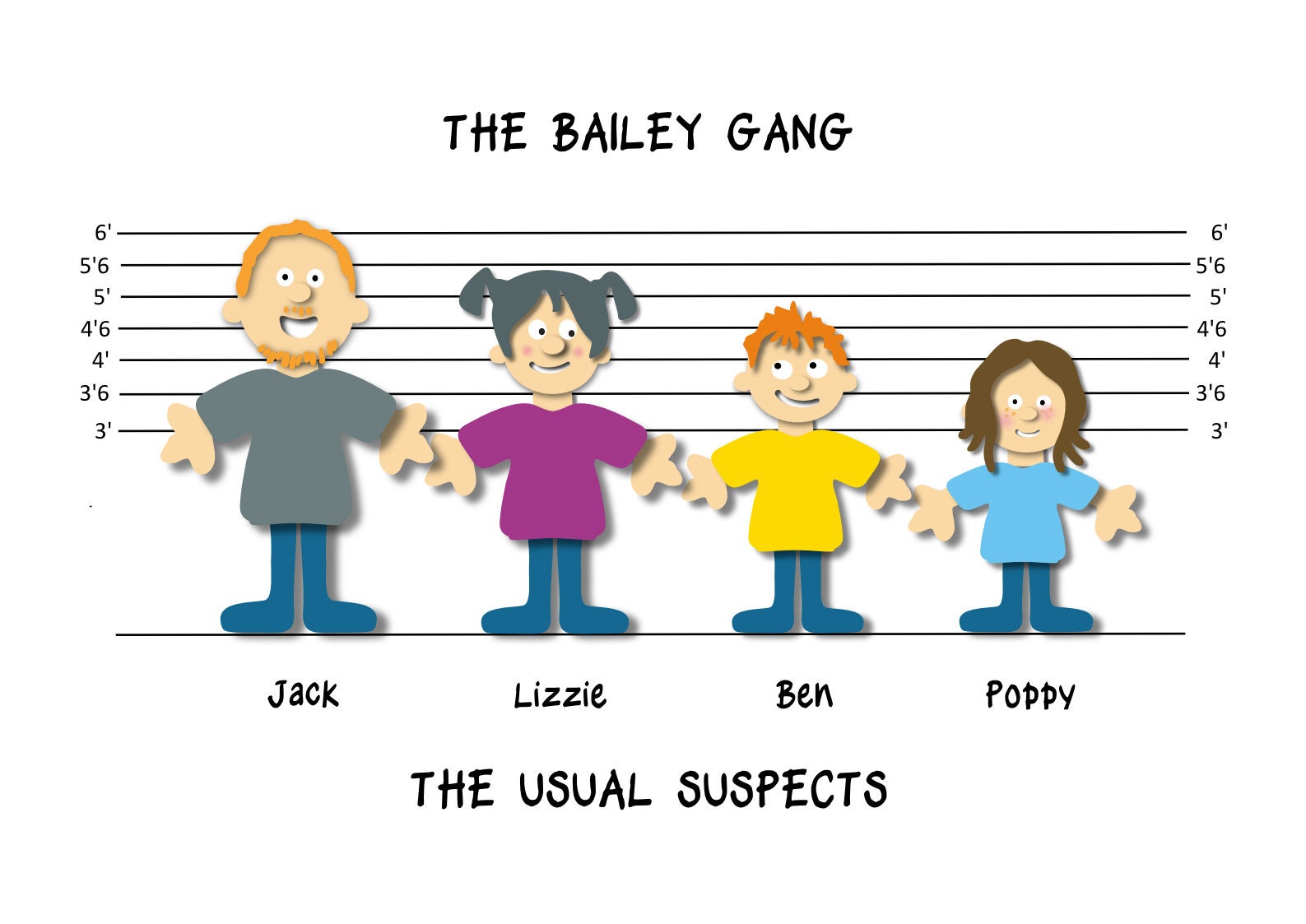 Personalised Cartoon Family Group Family art Family | Etsy