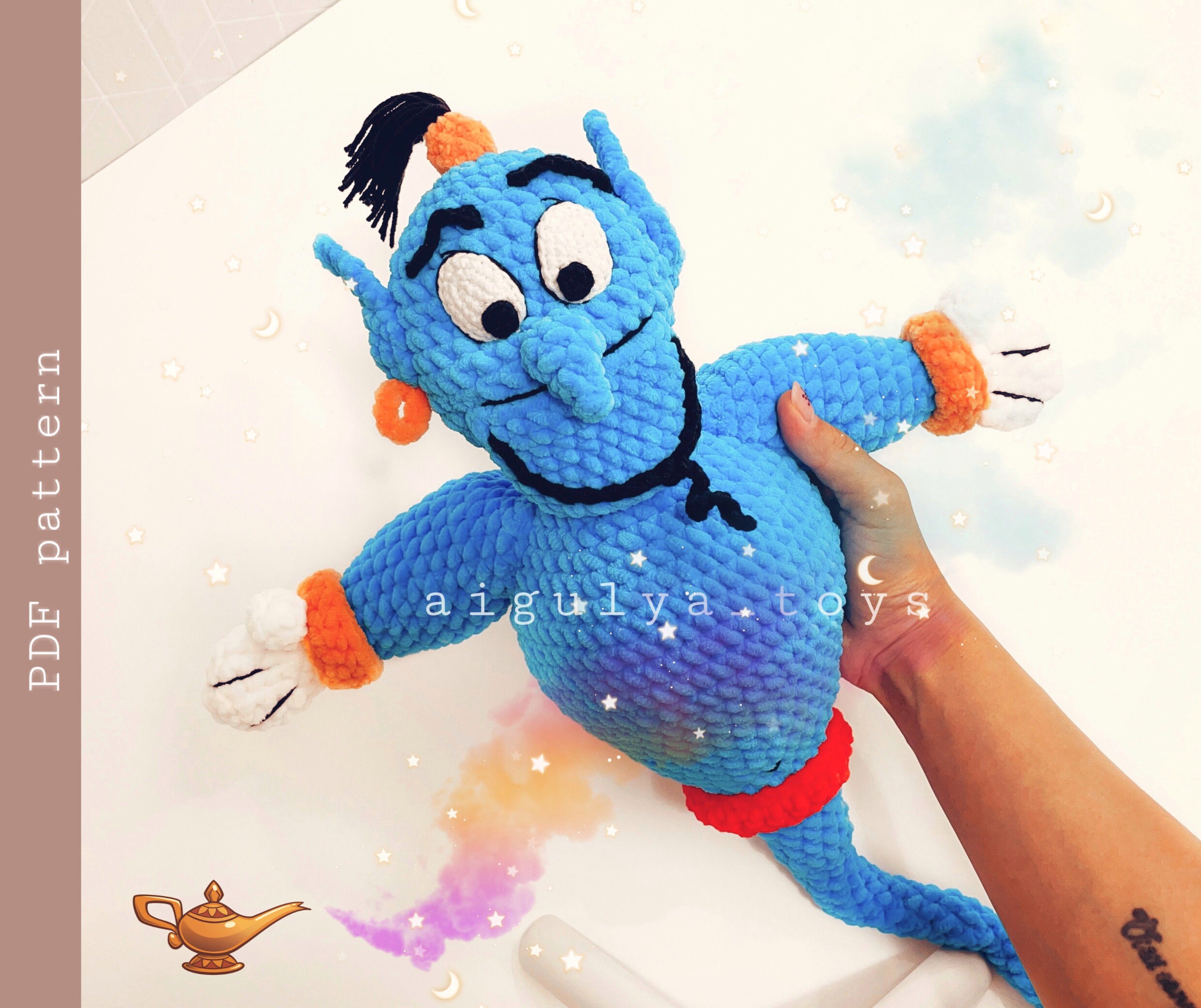 Genie amigurumi pattern Genie crochet pattern Genie pattern Etsy