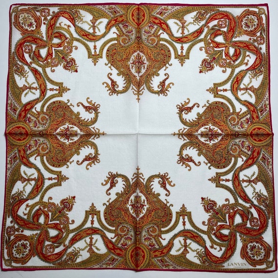 LANVIN Paris Vintage Collection Handkerchief 20 x 