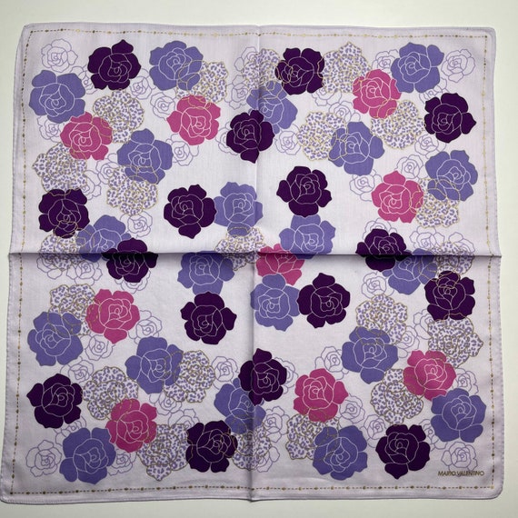Mario Valentino vintage handkerchief 19 x 19 inch… - image 1