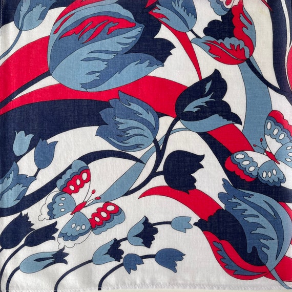 Hanae Mori Vintage Handkerchief 19 x 19 inches - image 3