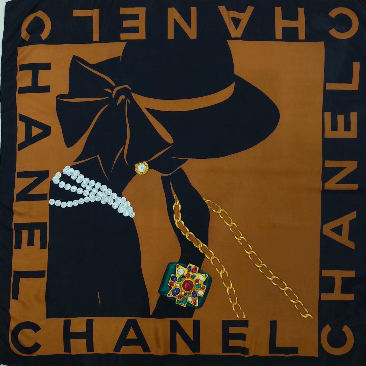 【希少】CHANEL silk scarf vintage シルク スカーフ Rare Vintage Chanel Multicolor Silk Scarf | eBay