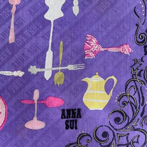 Anna Sui Vintage Handkerchief Made in Japan 18x18 Cotton image 4