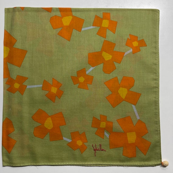 Sybilla vintage handkerchief 22 x 22 inches - image 5
