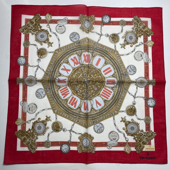 TRUSSARDI Vintage Handkerchief 19 x 19 inches