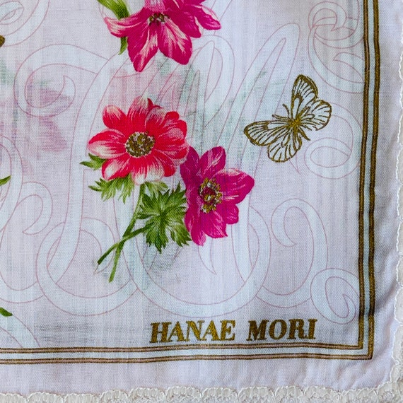 HANAE MORI Vintage handkerchief 22 x 22 inches - image 6