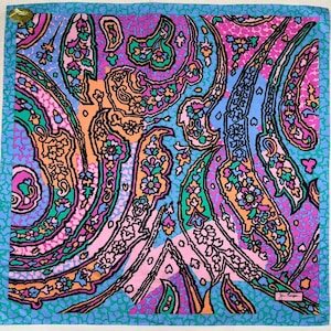 ヴィンテージフローラルシルクスカーフ - WENSLI PHOENIX 25 x 25
