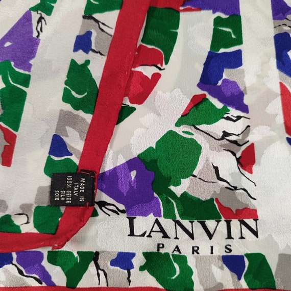 LANVIN Paris Vintage Collection Silk scarf, Silk … - image 3