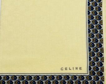 Celine Paris Vintage Handkerchief 20 x 20 inches, Cotton