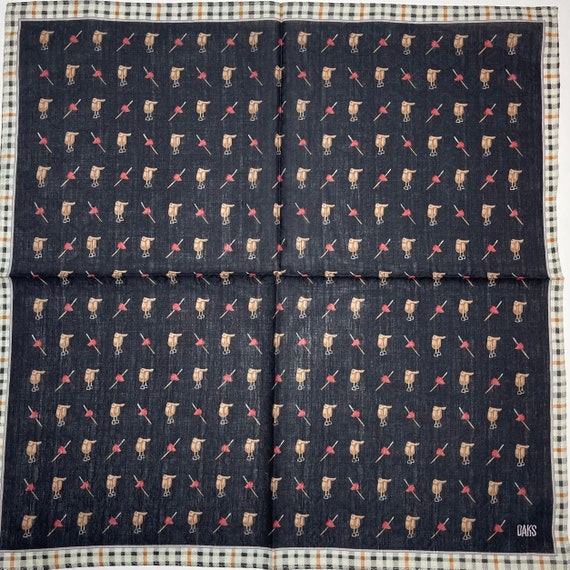 DAKS London Vintage Handkerchief 20 x 20 inches - image 4
