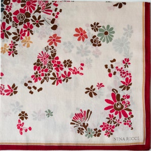 Nina Ricci Vintage Taschentuch 52 x 56 cm