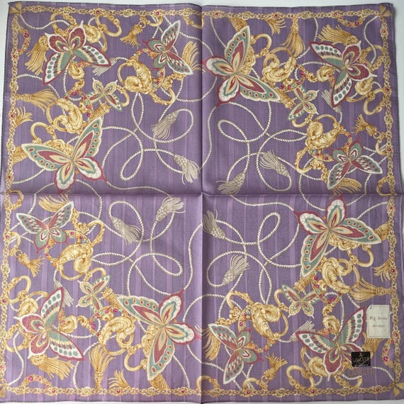 LANCETTI Vintage Handkerchief 22 x 22 inches