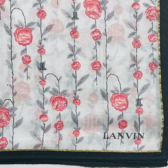 LANVIN Paris Vintage Collection Handkerchief 22 x… - image 6