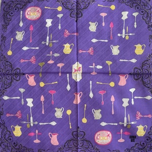 Anna Sui Vintage Handkerchief Made in Japan 18x18 Cotton image 2