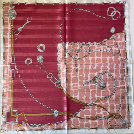 TRUSSARDI Vintage Handkerchief 22 x 22 inches