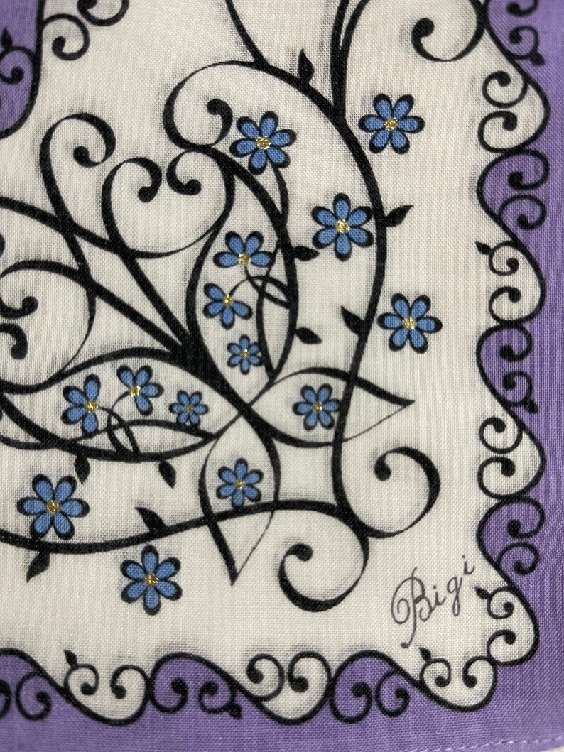 Beautiful handkerchief Vintage Handkerchief Made in Japan 20\u201dx20\u201d Cotton By Bigi Japan Handkerchief
