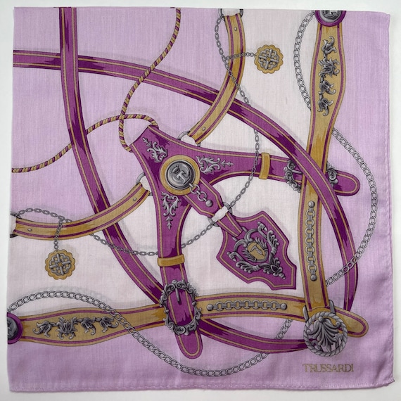 TRUSSARDI Vintage Handkerchief 20 X 20 Inches - Etsy display picture 3