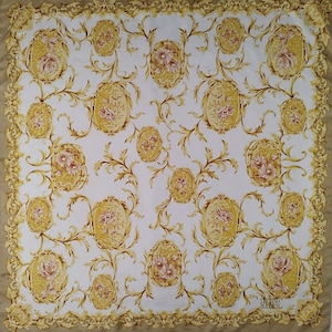 Luciano Soprani vintage silk scarf 34 x 34 inches