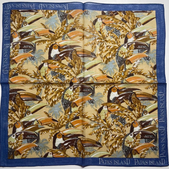 Papas Island Vintage Handkerchief Made in Japan 2… - image 1