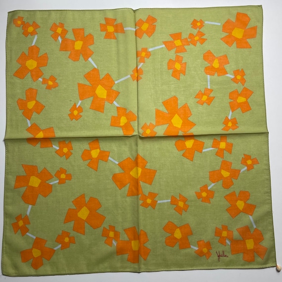 Sybilla vintage handkerchief 22 x 22 inches - image 1