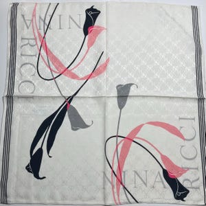 Nina Ricci Vintage Taschentuch 56 x 55 cm, Seide