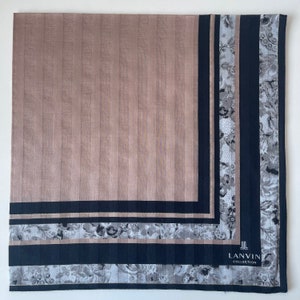 LANVIN collection Vintage handkerchief 22 x 22 inches
