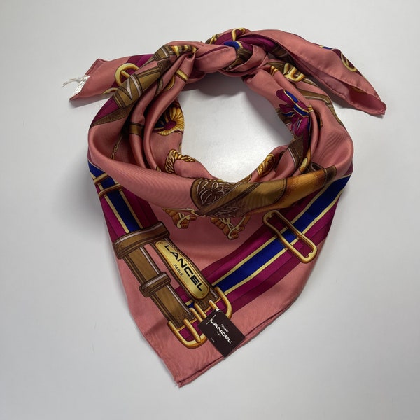 LANCEL Paris Vintage silk scarf