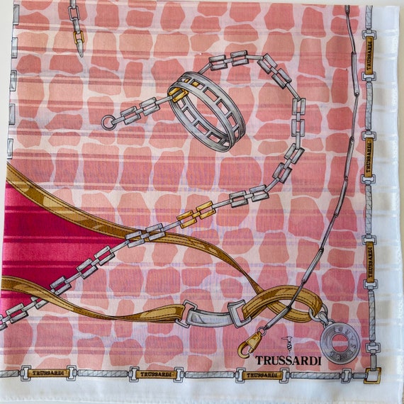 TRUSSARDI Vintage Handkerchief 22 x 22 inches View 6