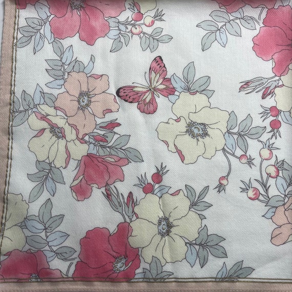 HANAE MORI Vintage Handkerchief 19 x 19 inches - image 4