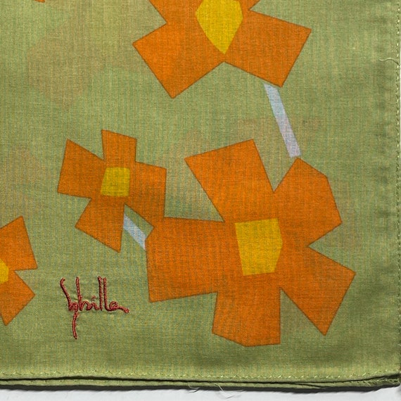 Sybilla vintage handkerchief 22 x 22 inches - image 4