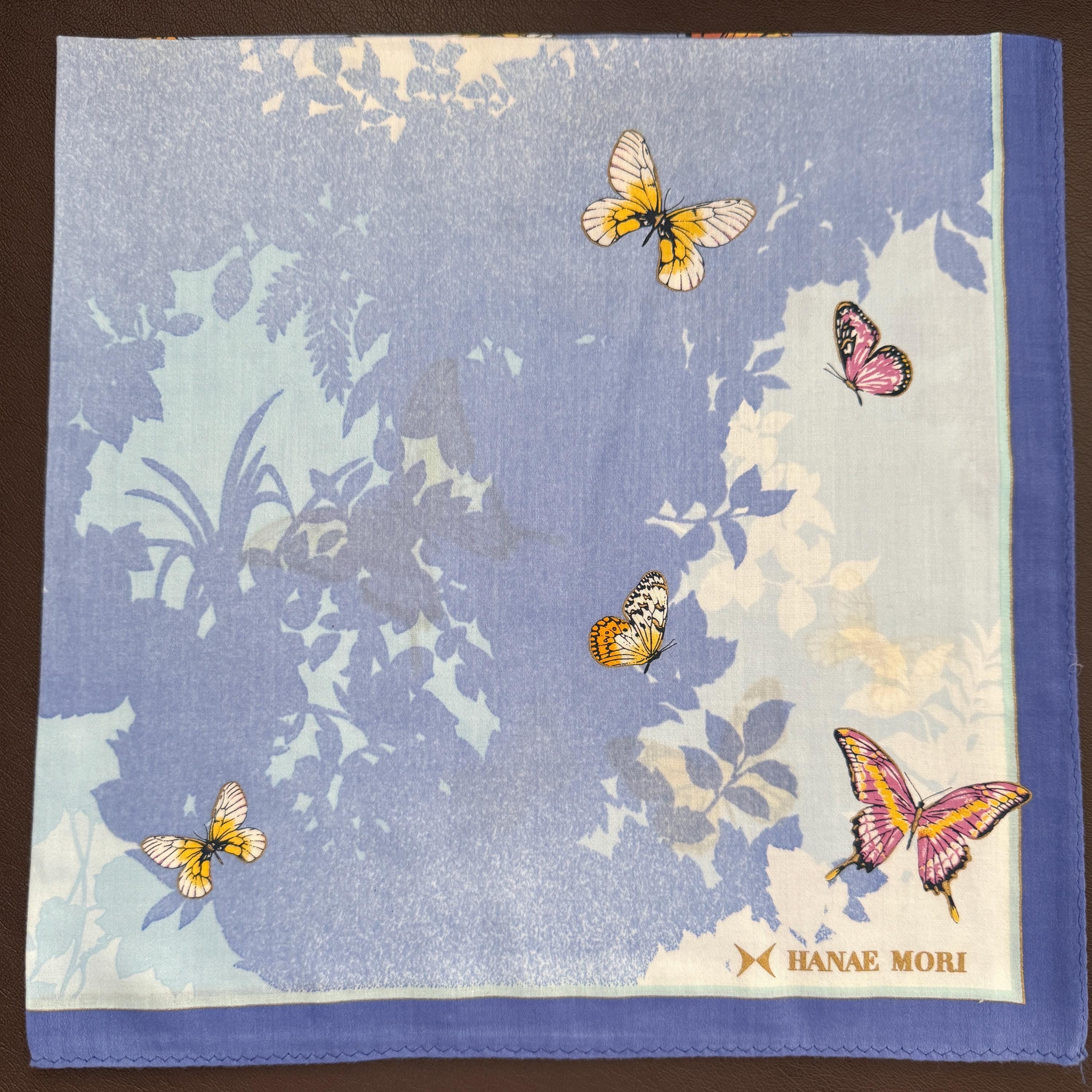 小物 HANAE MORI HANDKERCHIEFS Hanae Mori Handkerchief Cotton Vintage Pocket Square Scarf