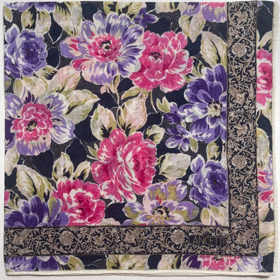 LANCETTI Vintage Handkerchief 20 x 20 inches View 2