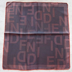Vintage FENDI Silk Pocket Square: Made in Italy, 18x18 in