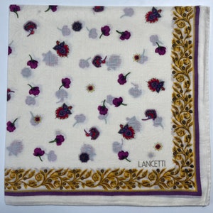 LANCETTI Vintage handkerchief 20 x 20 inches