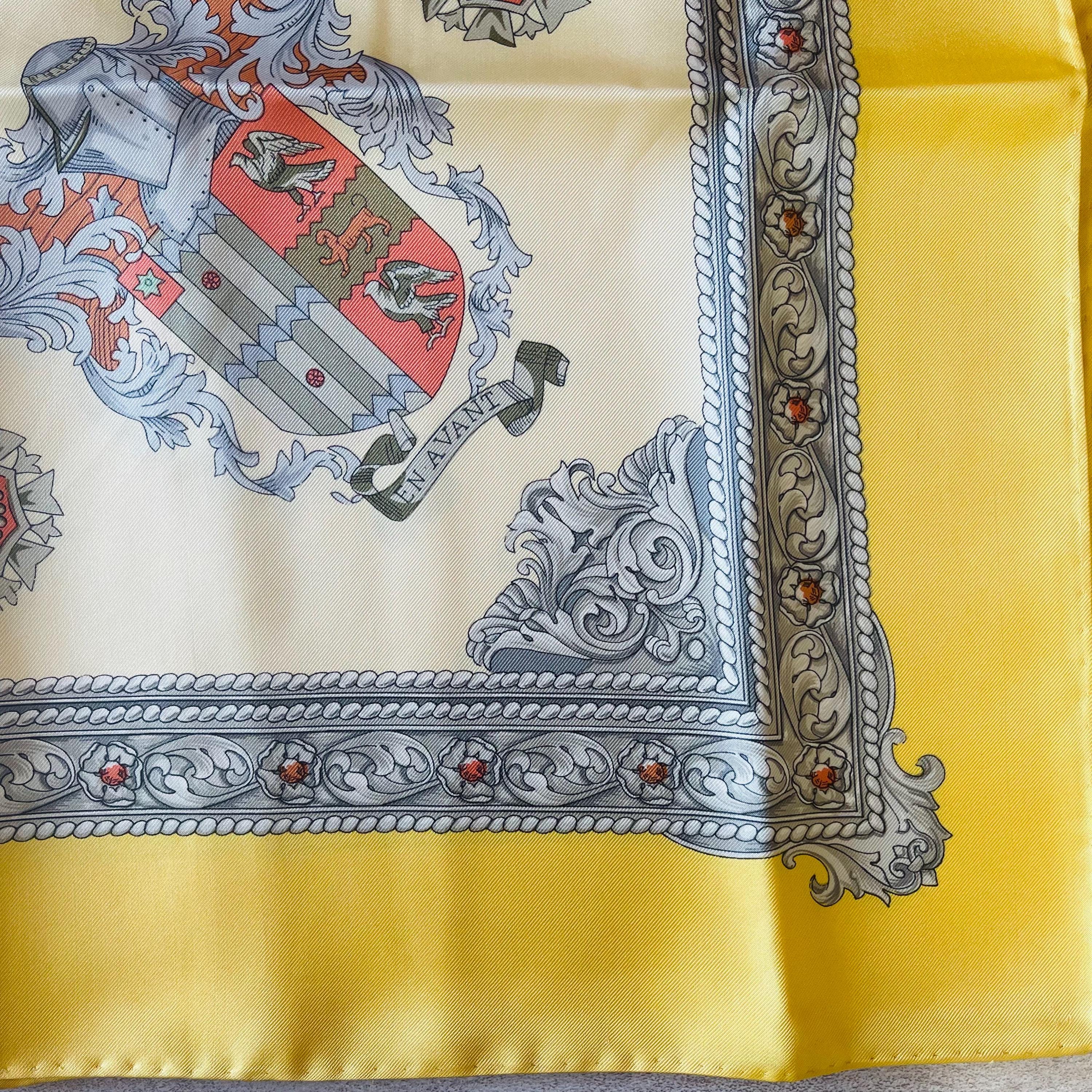 Foulard Carré En Soie Daniel Laforet – Vintage Floral – Fabriqué En France