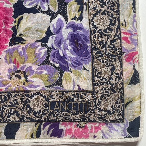 LANCETTI Vintage Handkerchief 20 x 20 inches View 3