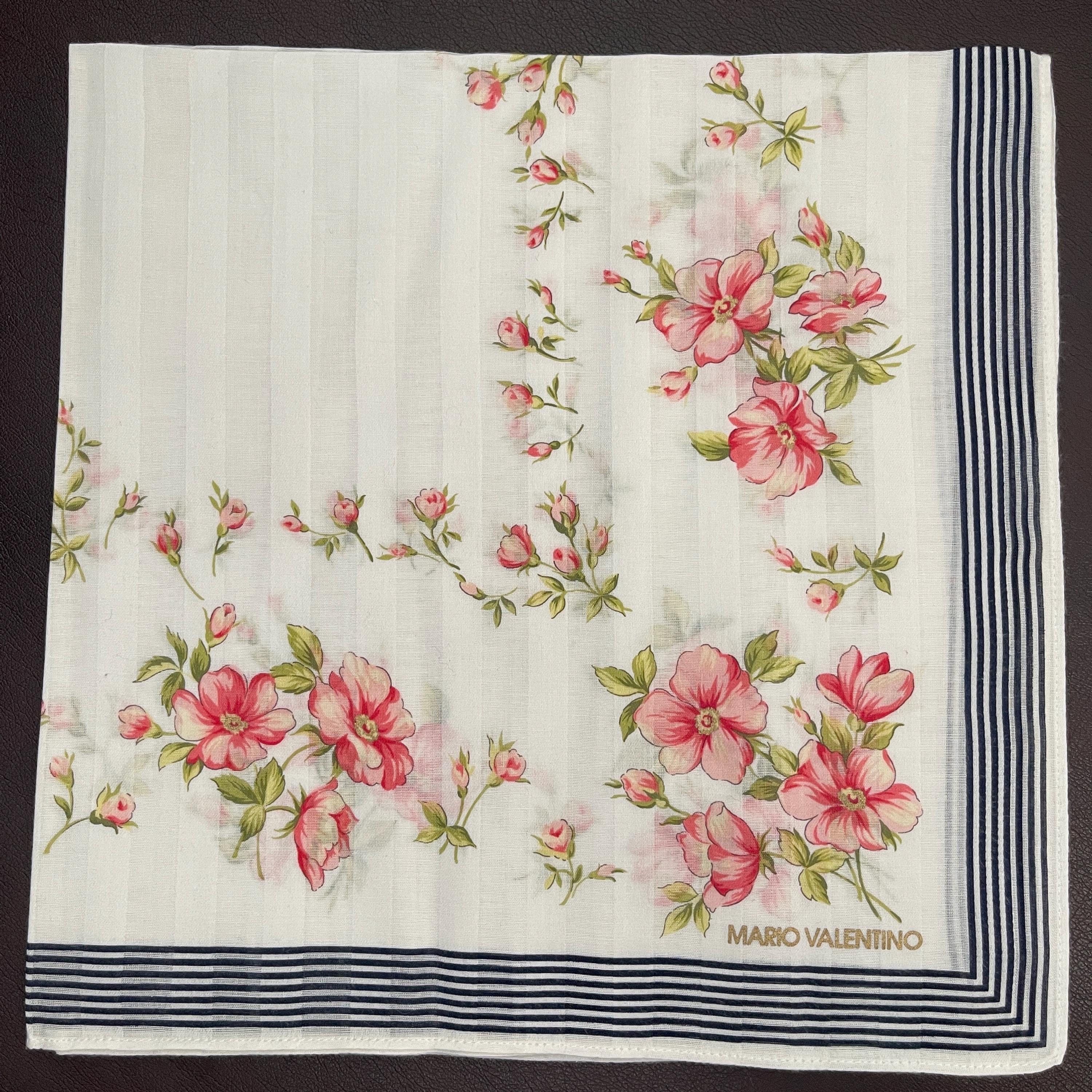 Mario Valentino Vintage Handkerchief 20 X 20 Inches - Etsy