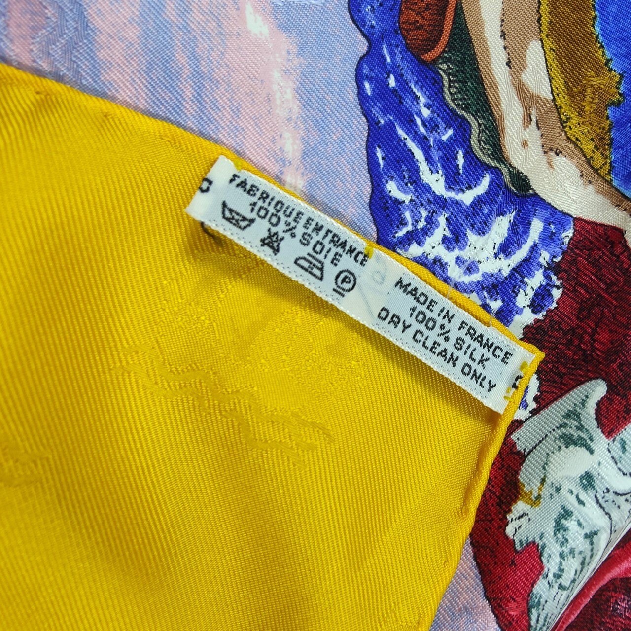 Vintage Silk Scarf Hermès Paris Vintage Yellow Christophe - Etsy