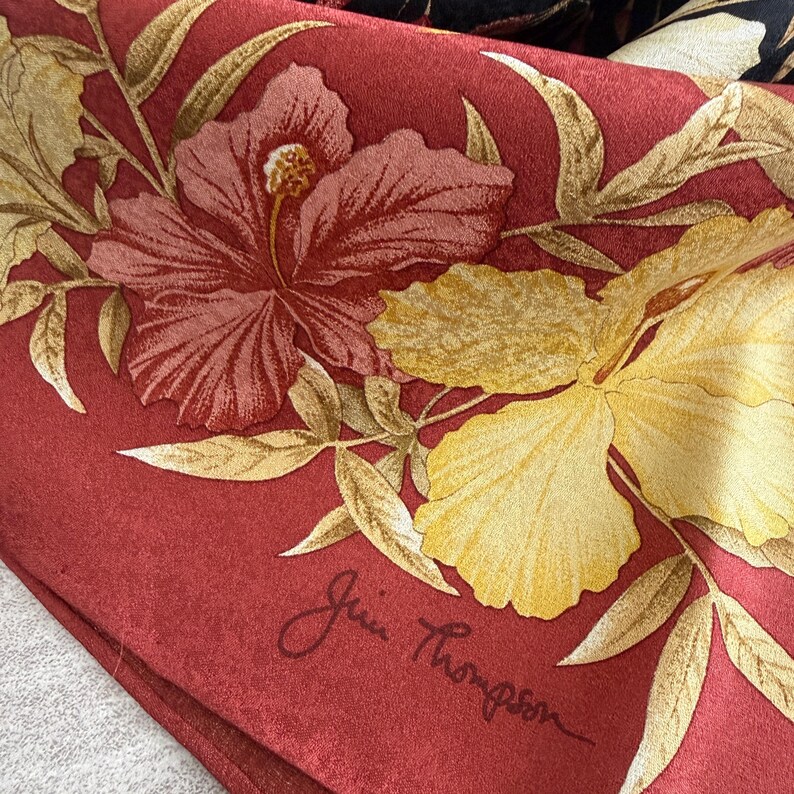 Jim Thompson Vintage Seidentuch 82 x 82 cm Bild 3